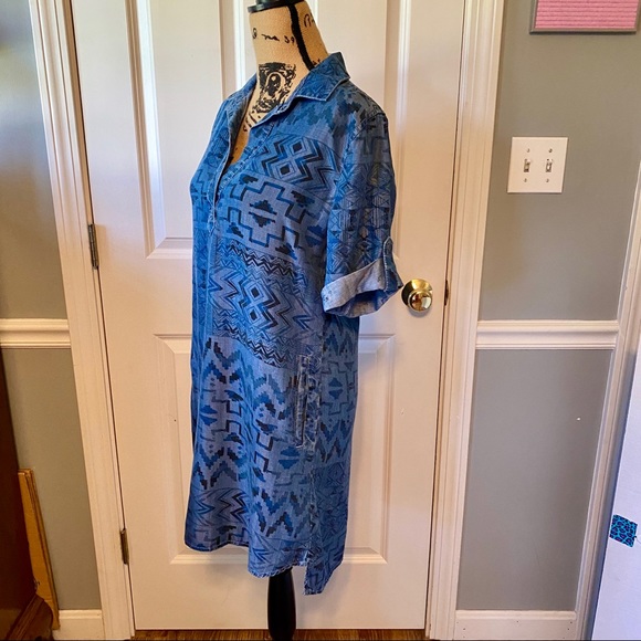 NWT - Philosophy Aztec Chambray Dress NWT S - Picture 2 of 5